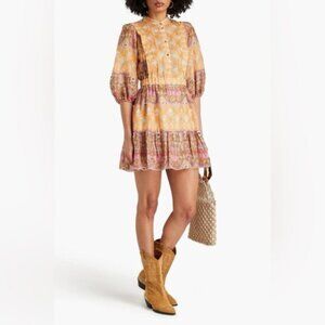 Sandro Short Dress With A Mixed Scarf Print